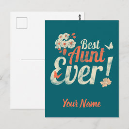 Beste Tante je Vintage Tante Geburtstagsmutter Postkarte