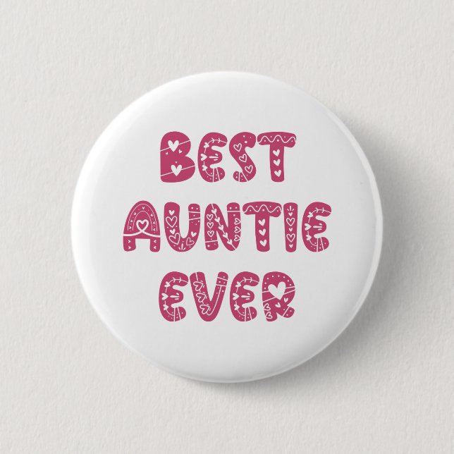 Beste Tante überhaupt Button (Vorderseite)