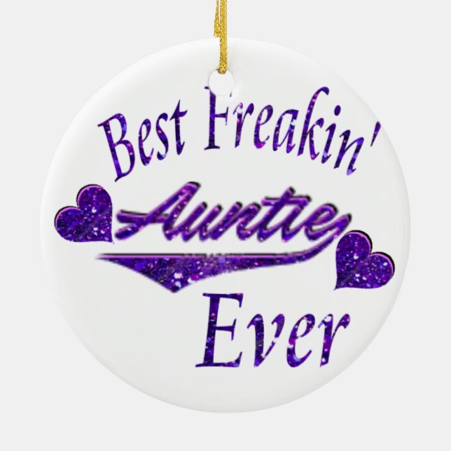 Beste Tante überhaupt Keramikornament (Hinten)