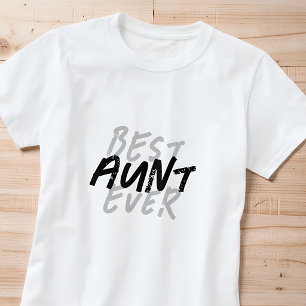 Beste Tante überhaupt Moderne Schwarz-Weiß-Grunge T-Shirt