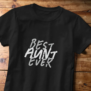 Beste Tante überhaupt Moderne Schwarz-Weiß-Grunge T-Shirt