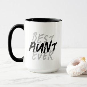 Beste Tante überhaupt Moderne Schwarz-Weiß-Grunge Tasse