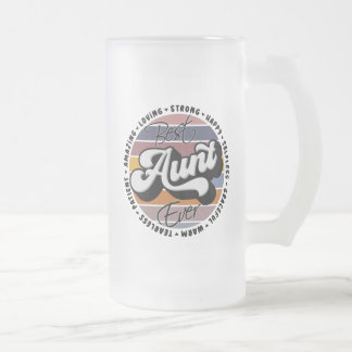 Beste Tante überhaupt, Retro Beste Tante überhaupt Mattglas Bierglas