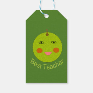 Beste Teacher Happy Apple Custom Gift Tags Geschenkanhänger