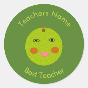 Beste Teacher Happy Apple Stickers