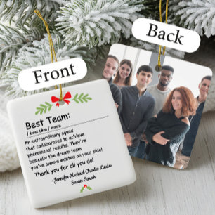 Beste Team-Definition Individuelles Foto Weihnacht Keramikornament