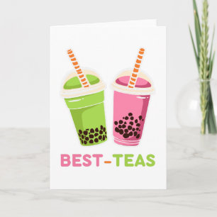 Beste Tees kawaii Boba Bubble Tea beste Freunde Ka Karte