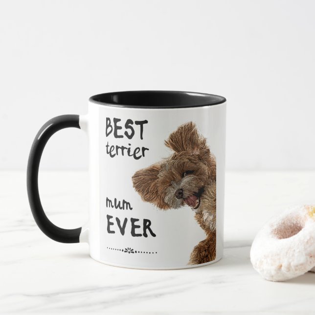 Beste Terrier-Mama Tasse (Mit Donut)