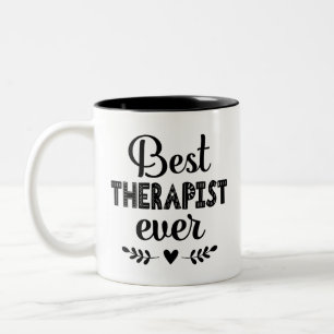Beste Therapeutin Zweifarbige Tasse