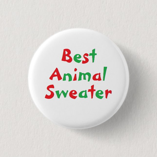 "Beste Tierstrickjacke-" Preis-Knopf Button (Vorderseite)