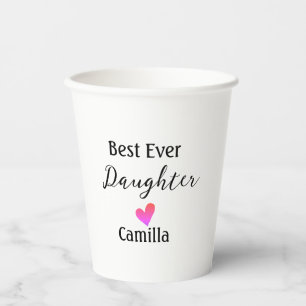 Beste Tochter gibt Namen Papa Mutter Tochter Tag l Pappbecher
