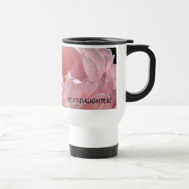 BESTE TOCHTER Kaffeetasse Geschenk Rosa Rose Gebur (Rechts)