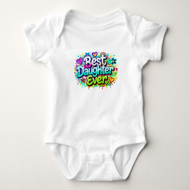 Beste Tochter überhaupt (Stil 2) Baby Strampler (Vorderseite)