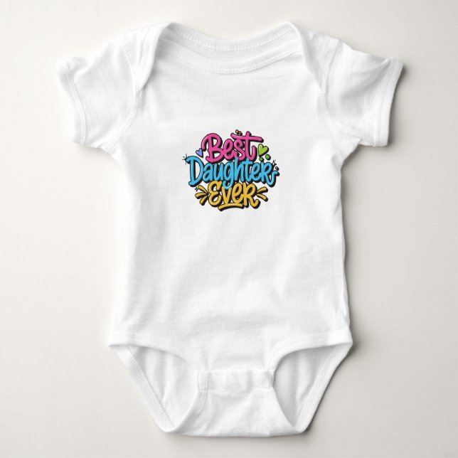 Beste Tochter überhaupt (Stil 3) Baby Strampler (Vorderseite)