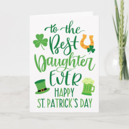 Beste Tochter überhaupt zum St. Patrick's Day  Karte