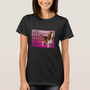 Beste Tricolor Basset Hund Mama je rosa Mothe T-Shirt