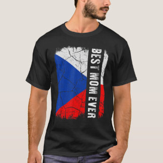 Beste tschechische Mama je tschechische Flaggenmut T-Shirt