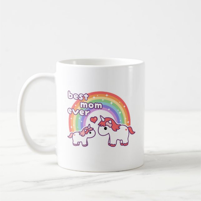 Beste Unicorn-Mama überhaupt Kaffeetasse (Links)