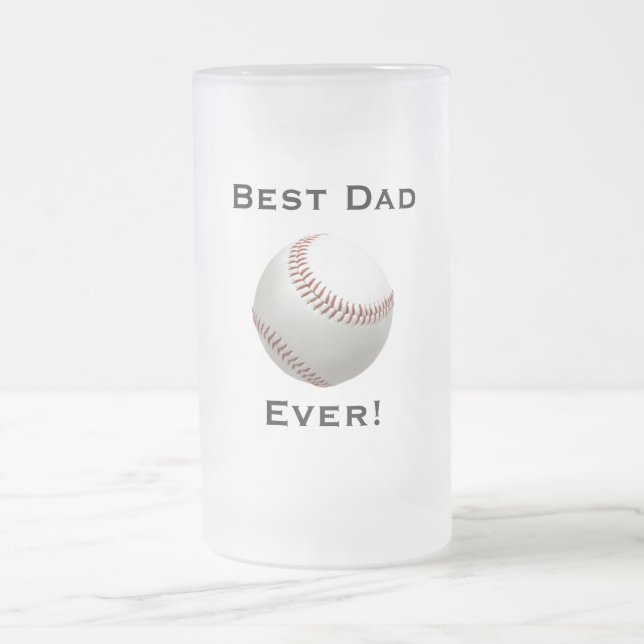 Beste Vater-Baseball-mattierte Tasse (Mittel)
