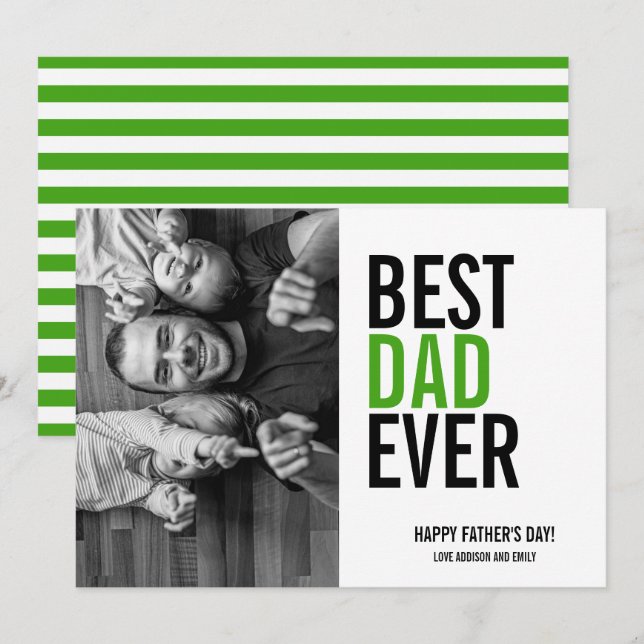 Beste Vater-Fotokarte für jeden Vatertag Karte (Vorne/Hinten)