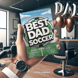 Beste Vater Fußball Graffiti Väter Tag Urlaub Einladung