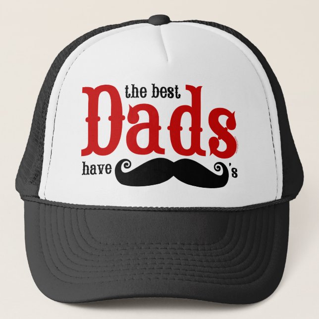 Beste Vater haben Mustaches Hat Truckerkappe (Vorderseite)