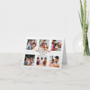 Beste Vater je 6 Foto Vatertag Geschenk Feiertagskarte