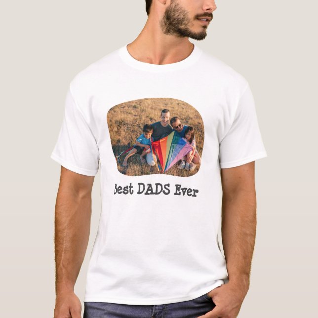 Beste VATER je LGBTQ laden Ihr horizontales Foto h T-Shirt (Vorderseite)