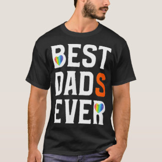 Beste Vater je Rainbow Heart Gay Parents Vathers D T-Shirt