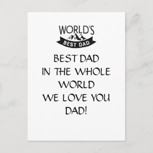 BESTE VATER-KARTE, VATER-TAGESKARTE POSTKARTE