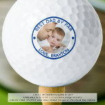 BESTE VATER NACH PAR Foto Benutzerdefinierte Farbe Golfball<br><div class="desc">Erschaffen Sie einen einzigartigen, individuellen Foto-Golfball für den Golfliebhaber mit dem editierbaren Titel BEST VATER BY PAR und Ihrer Botschaft in Ihrer Farbwahl (blau dargestellt). ÄNDERUNGEN: Ändern Sie die Text- und Grafikelementfarben in EDIT für ein benutzerdefiniertes Design. HILFE: Für Hilfe bei der Modifikation oder Personalisierung des Designs, bei Farbänderungen, bei...</div>