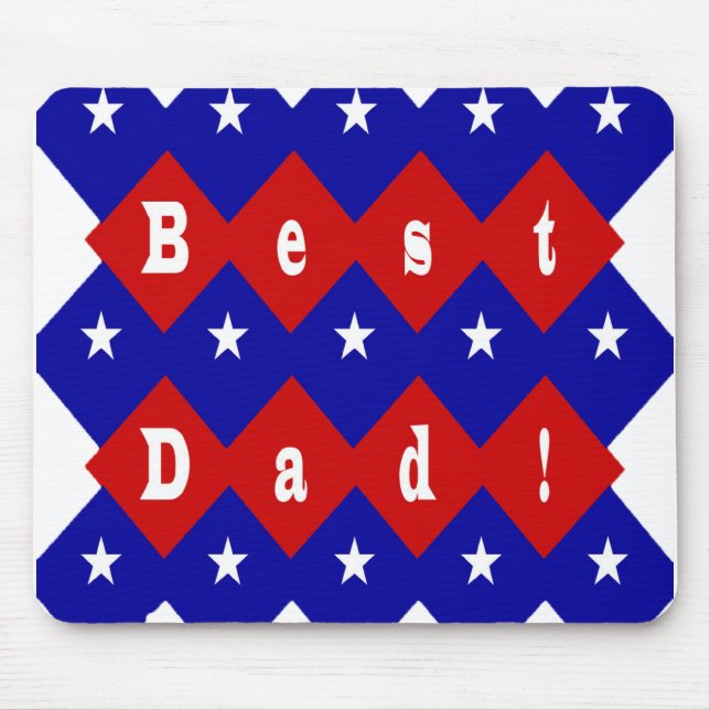 Beste Vater-Stars und Diamanten Mousepad (Vorne)