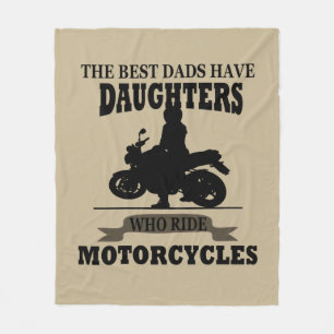 Beste Väter-Tochter-Motorrad Fleecedecke