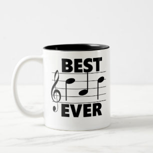 Beste VATER überhaupt Musik-Geschenke Zweifarbige Tasse