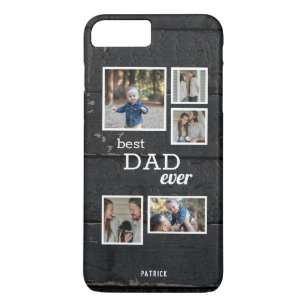 Beste Vater-überhaupt Schwarz-Foto-Collage Case-Mate iPhone Hülle