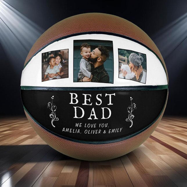 Beste Vater Vaterfolie 3 - Custom Foto Collage Basketball (Von Creator hochgeladen)