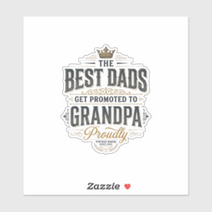 Beste Väter zum Opa befördert Vintage-Shirt-Design Aufkleber