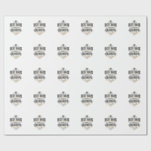 Beste Väter zum Opa befördert Vintage-Shirt-Design Geschenkpapier