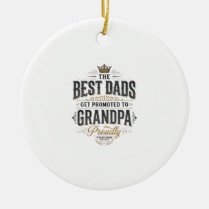 Beste Väter zum Opa befördert Vintage-Shirt-Design Keramik Ornament