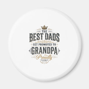 Beste Väter zum Opa befördert Vintage-Shirt-Design Magnet