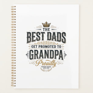 Beste Väter zum Opa befördert Vintage-Shirt-Design Planer
