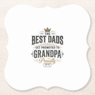 Beste Väter zum Opa befördert Vintage-Shirt-Design Untersetzer