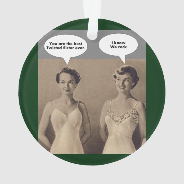 Beste verdrehte Schwester überhaupt Ornament (Rückseite)