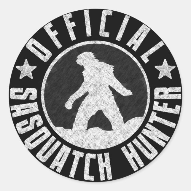 Beste Version - OFFIZIELLES Sasquatch Hunter-Desig Runder Aufkleber (Vorderseite)