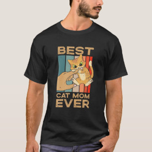 Beste Vintage-Katze-Mom-Ever-Kätzchen-Mutter-Katze T-Shirt