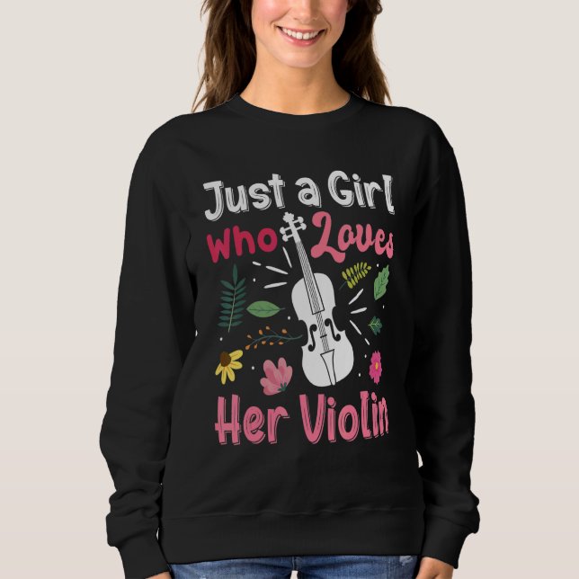 Beste Violine für Frauen Violinist Girl Playa Sweatshirt (Vorderseite)