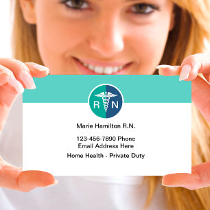 Beste Visitenkarten für eine examinierte Krankensc Visitenkarte