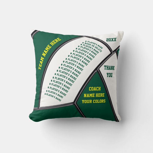 Beste Volleyball-Coach-Geschenke, alle Namen des S Kissen (Vorderseite)