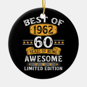 Beste von 1962 60 Jahre alte Geschenke 60. Geburts Keramik Ornament