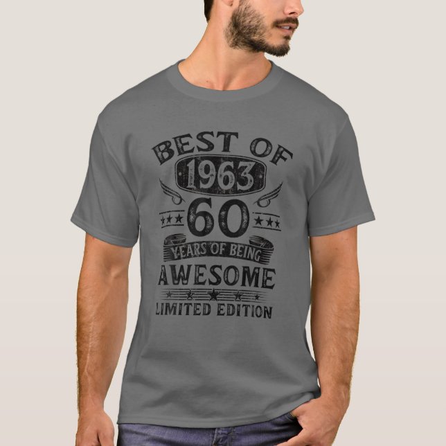 Beste von 1963 60 Jahre alte Geschenke 60. Geburts T-Shirt (Vorderseite)